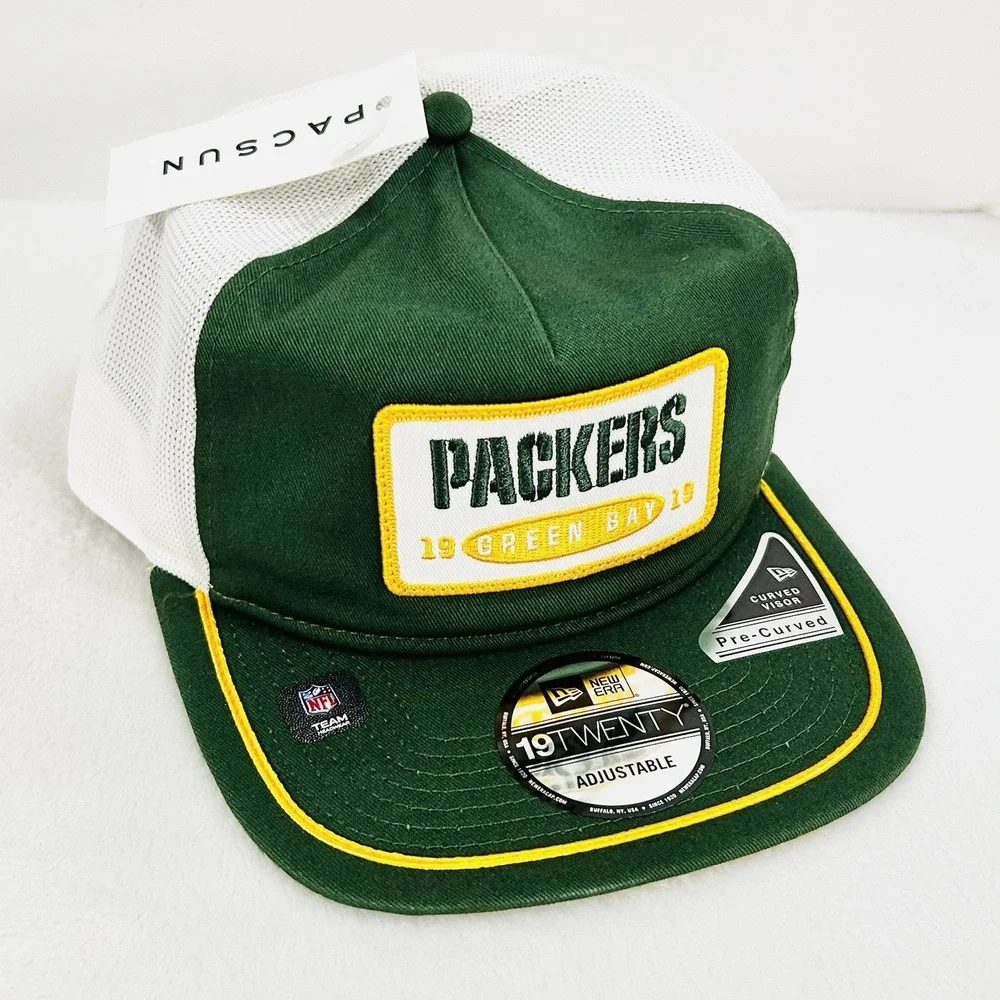 Green Bay Packers New Era Patch 19TWENTY Hat Cap Snapback Adjustable NFL Green‎
